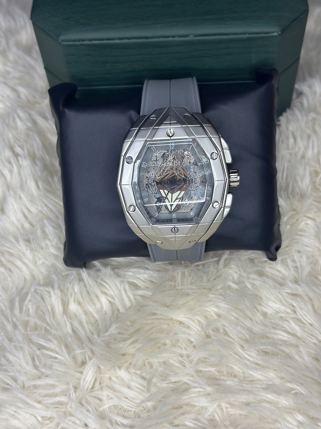 Silver Phantom Skeleton Luxury Watch